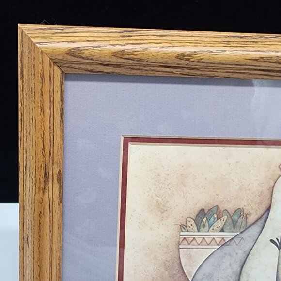 Framed Wall Decor G.E. Mullan Framed Art Print Of Southwest Woman With Pottery O - Picture 5 of 9